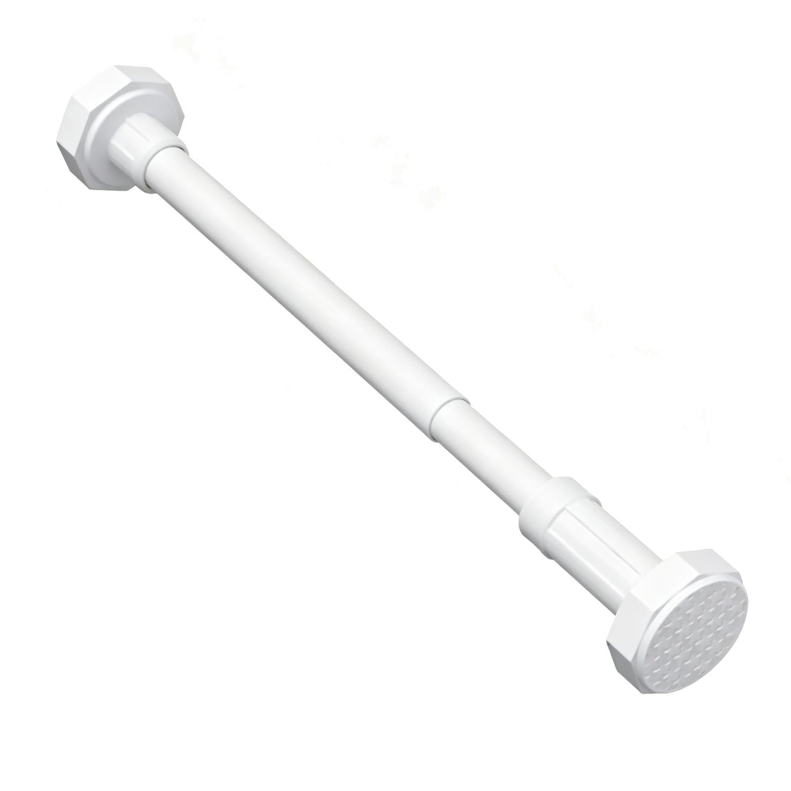 Adjustable Curtain Rod, Tension Shower Curtain Rod, Extendable Design for Bathroom Bedroom Living Room, Easy Installation(White,50-80cm/19-31in)