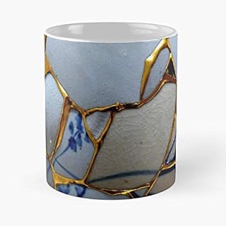 Ceramics Kintsugi Japan Japanese Best Mug Holds Hand For Friend Or Family Gift Made From White Marble Ceramic
