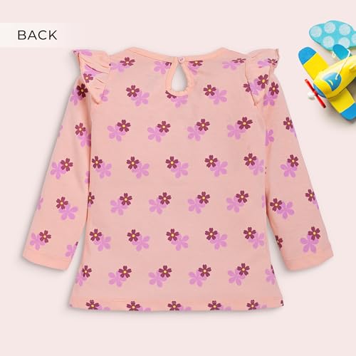 Image of LuvLap Baby Girls 100% Cotton Full Sleeve Girls Top, Pack of 02
