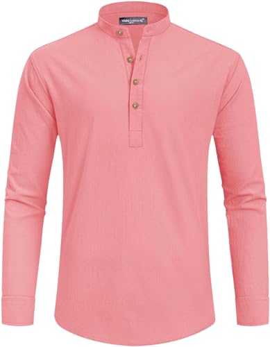 Image of Vida Loca Light Yellow Color Men Solid Cotton Blend Straight Kurta Shirt