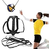 Alipis Volleyball Zubehör, Volleyball-Fußball Trainingsgeräte zum Üben von Aufschlägen, Armschwungpass, Verstellbarer Kick Trainer mit Elastischer, Techniktrainer für Kinder und Erwachsene