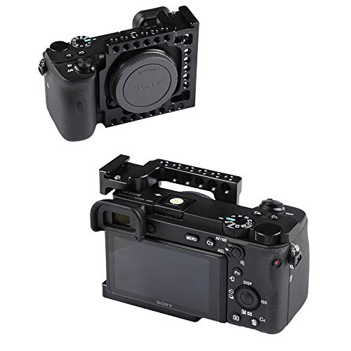 Image of CAMVATE Camera Cage for Sony Alpha A6600 /A6500 with Conversion 1 /4 inch-20 Adapter Hole(Black) - 1380