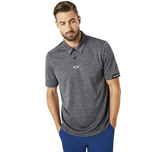 Oakley Men's AERO Ellipse Polo, Athletic Heather Grey, M