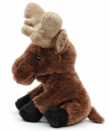 Uni-Toys - Elch Plushie, sitzend - 17 cm (Höhe) - Plüsch-Hirsch - Plüschtier, Kuscheltier
