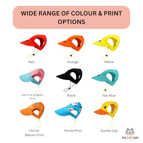 Image of DOG-O-BOW Cotton Check Baseball Cap for Dogs | Premium, Soft & Breathable Cap (Small)