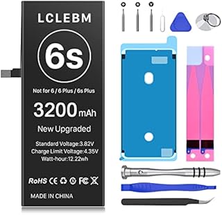 3200mAh Battery for iPhone 6S, LCLEBM New Upgrade 0 Cycle High Capacity Battery Replacement for iPhone 6S A1633/A1688/A1700 with Professional Repair Tools Kits (New Version)