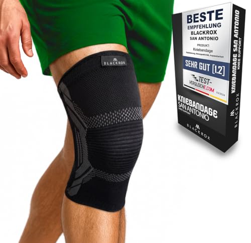 BLACKROX Kniebandage [Vergleichssieger 2024] Gr. S-XL | Für Damen & Herren | Stabilisierung für...