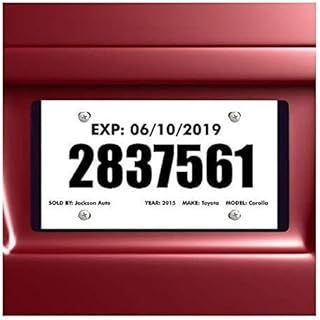 Temporary TAG Auto Dealer Supplies Tear Resistant Temporary Tags for Car Dealers Blank Printable 2 Perforated Tear Off Section