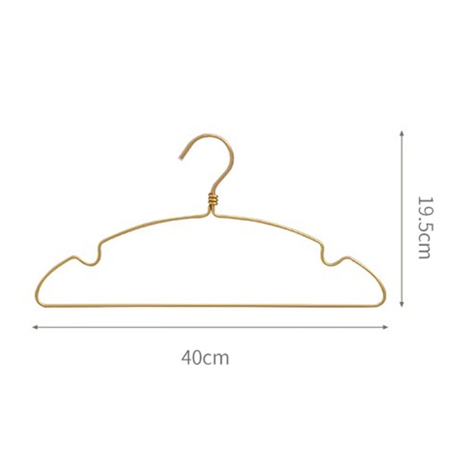 Grucce in Lega di Alluminio Color Oro da 15,7", Grucce in Metallo, Organizer per Armadio Salvaspazio(10pack)