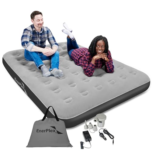 EnerPlex Camping Air Mattress with Built in Pump - Queen