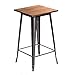 Produktbild TONINI Heavy-Duty Bar Tisch mit Massivholz-Top Metall Tabelle 23.6" Platz 41,3" High Bistro Bar Cafe Restaurant Küche Esstisch Patiotabelle Bauernhof Industrie Stil,