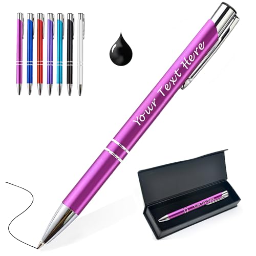 Image of EDSG Personalised Pen with Name Engraving - Custom Ballpoint Pen Gifts for Men Women, Student, Birthday, Father's Day, Graduation, Christmas, Thank You Gifts (Pink)