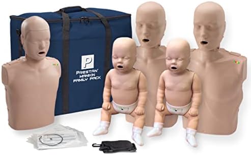PRESTAN CPR Training Manikin, 2 Adult/1 Child/2 Infant, Medium Tone