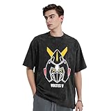Voltes Manga V Vintage Oversized T-Shirt Pure Cotton Short Sleeved Round Neck Man's Casual Tops Large Black