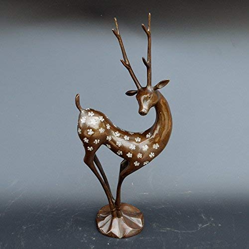 Statue de cerf H3TF5J en cuivre pur pour rompre la monotonie d'un meuble vide