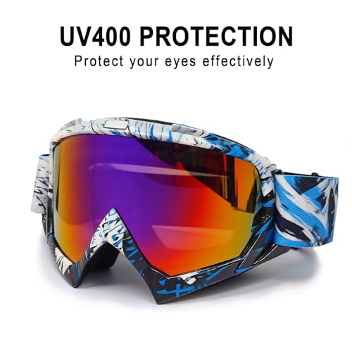 Image of Dirt Bike Goggles Motorcycle ATV Glass Riding Four Wheeler Offroad Mx Racing Helmet Goggles