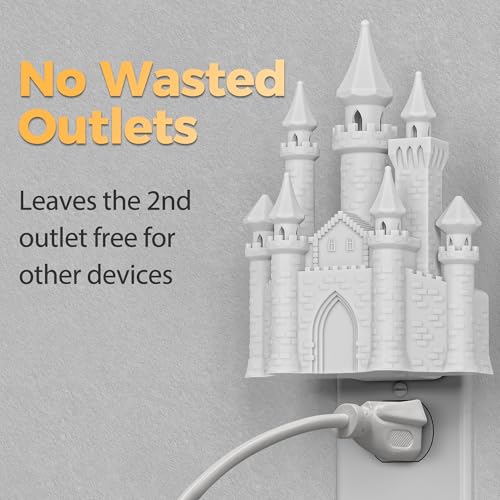 Image of DORESshop Night Lights Plug into Wall,3D Printed Castle RGB Night Light