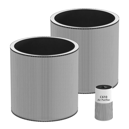 C610 Replacement Filter Z Compatible with Winix C610 Air Purifier Cleaner 1712-0121-00, 3-in-1 True HEPA Filtration, 2-Pack