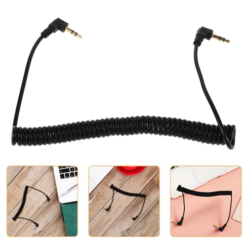 Cable de audio con conectores ángulo OSOLADY espiral para tabletas y altavoces 7