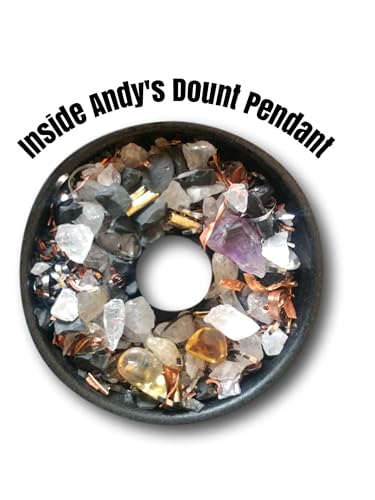 Orgonite Pendant - Orgone Energy Generator Necklace - Black Sun Orgonite Donut Necklace - Jewelry - 30" Black Leather Cord4