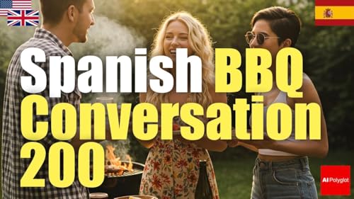 Spanish BBQ Conversation 200 | Passive listening | L2Language | with hiragana