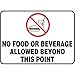 Accuform MHSK591XT, 10" x 14" Safety Sign "No Food Or Beverage .", Pack of 8 pcs