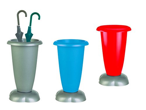 Bronzo Srl Portaombrelli A Forma Conica. Colorazioni Assortite: Rosso, Grigio, Blu. in Plastica.