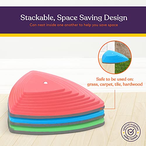 Special Supplies 10 Stepping Stones For Kids Indoor And Outdoor Balance Blocks Promote Coordination, Balance Strength Child Safe Rubber, Non-Slip Edging (Primary) #TOP4