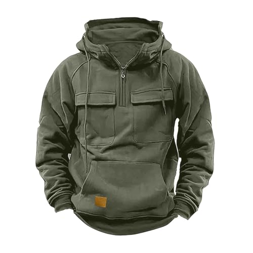 Tactical Hoodies for Men Strawing 2024 Fall Lightweight Quarter Zip Pullover Thin Hiking Outdoor Hunting Sweatshirts2