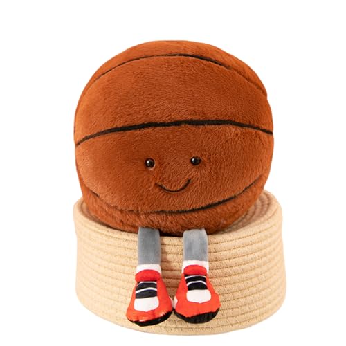 XIGUI 13 inch Basketball Pillow Basketball Stuff Plush, Basketball Gifts for Boys and Girls, Soft Sports Pillows Basketball Stuffed Animal Room Decor...