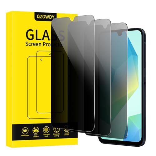 QZGWDY Verre Trempé Anti-Espion pour Samsung Galaxy A16, Lot de 3 Film Protection Écran Vitre Protecteur Protege Sans Bulles, Dureté 9H, Facile à Installer