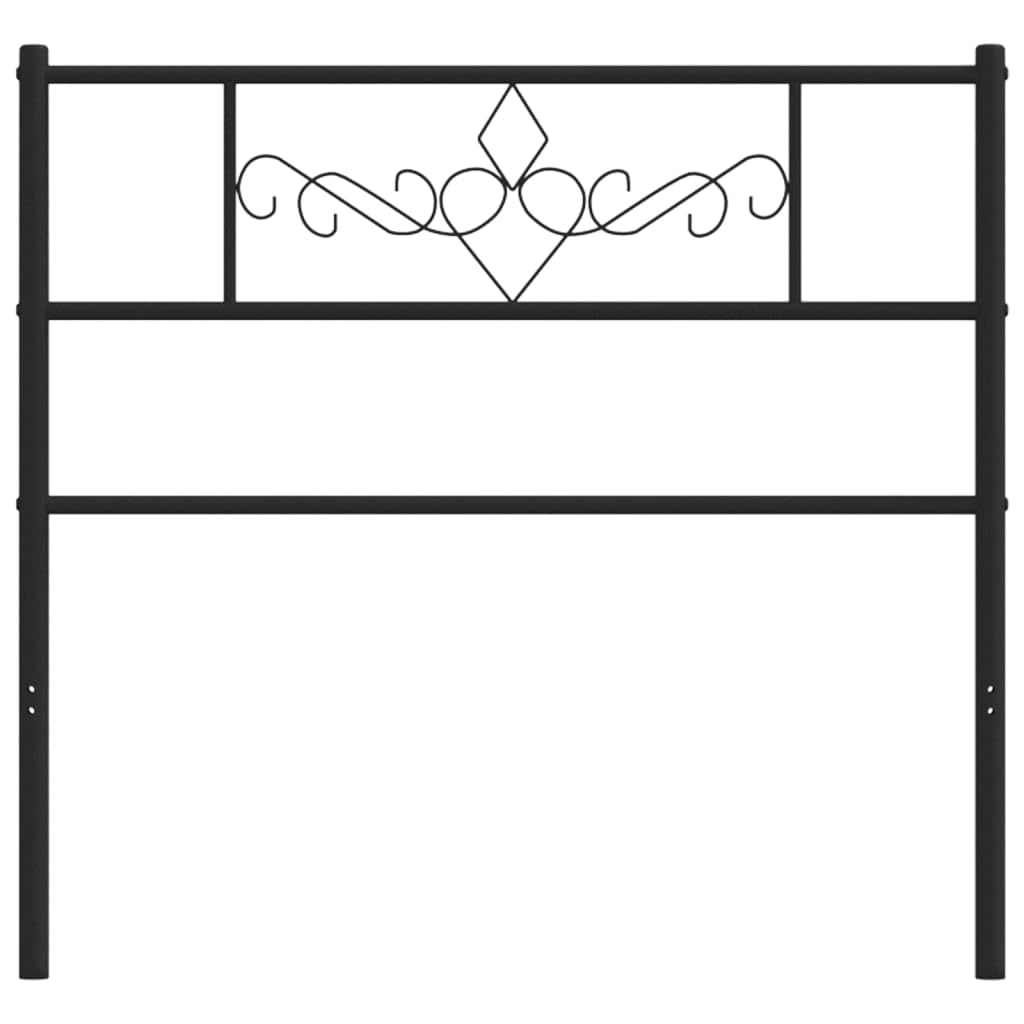 Cabecero de metal negro 100 cm, cabecera de cama de acero resistente para dormitorio, con recubrimiento de polvo, cultivo de cama duradero, compatible con tamaño queen, alta estabilidad