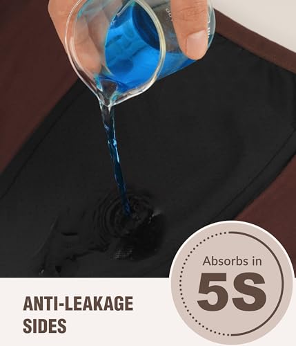 Period Underwear for Women, Leak-proof Menstrual Reusable Washable Bikini Panties Multicolor 3 Pack3