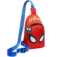 Marvel Spiderman Sling Bag Kinder, Brusttasche Umhängetasche mit Verstellbarem Gurt - Geschenke für Jungs