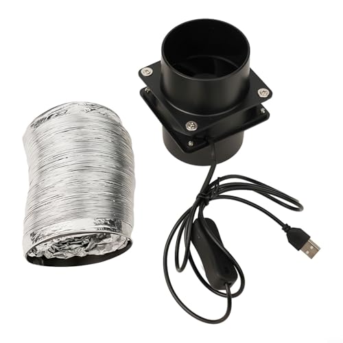 Honseadek Ventilador extractor de humos de soldadura USB con 6 m 44 cfm Air Electronics 3500 rpm alimentado por USB, conducto de humo, absorbedor de volumen para soldadura ESD (ventilador más tubería)
