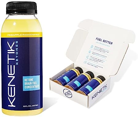 Kenetik Ketone Drink Mix, Liquid BHB Exogenous Ketones Blend, Keto, Caffeine & Sugar Free, Vegan Supplement for Clean Energy & Mental Focus, Coffee Alternative with D-BHB - Citrus Flavor, 12 Servings