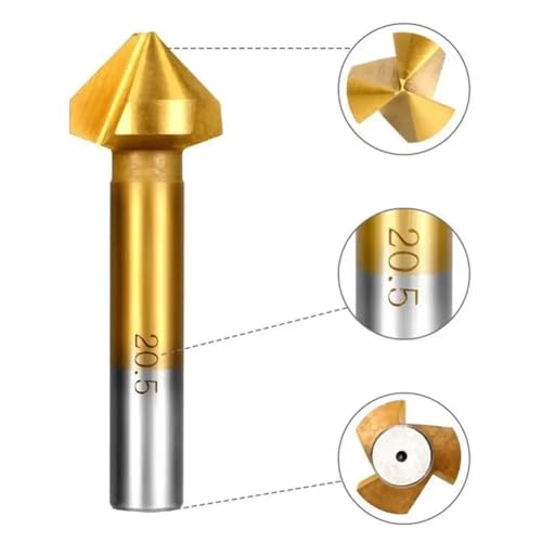 Foret à chanfreiner d'excellence à trois bords 20,5 mm pour finitions soignées