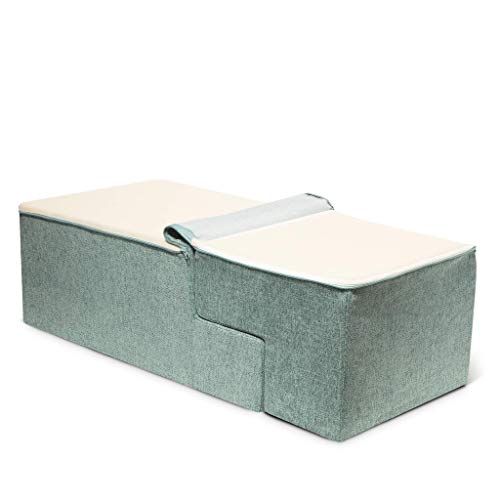 Image of Foldable Pet Steps /Stairs with CertiPUR-US Certified Foam by Best Pet Supplies - Pale Teal, 4-Steps (H: 22 inch)