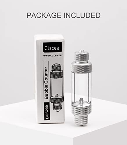 Image of Aquarium CO2 Bubble Counter with Built-in Check Valve for CO2 Generator Regulator, Double-Head
