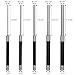 8in Long Carbon Steel Pin Punch Set, 5pcs Pin Punch Sizes 1/8