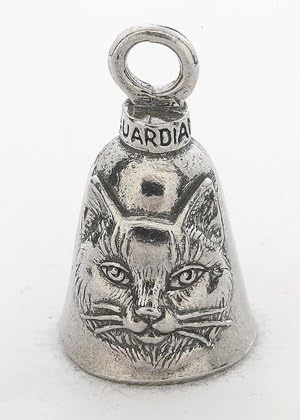 Guardian Bell Animals Good Luck Bell w/Keyring & Black Velvet Gift Bag | Motorcycle Bell | Lead-Free Pewter | Made in USA