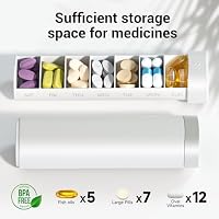 Betife Tablettenbox 7 Tage, BPA Frei Pillendose Klein Für Unterwegs – Ansicht 3