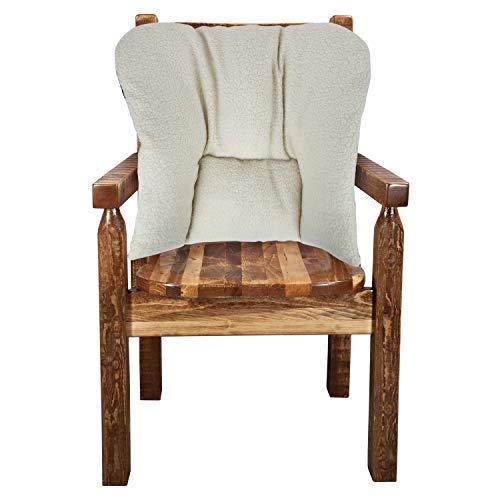 Trenton Gifts Fleece Back Pillow - Lumbar Support Cushion for Office Chair & Car Seat - Comfortable Desk Chair Back Support with Recliner Back Rest