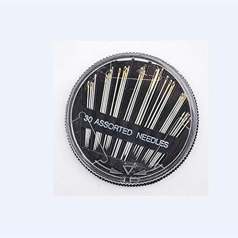 Swiftswan 30 Pcs/Box Of Manual Sewing Needles, Sewing Needles, Disc Gold Tail Needles, Household Sewing Supplies Cover