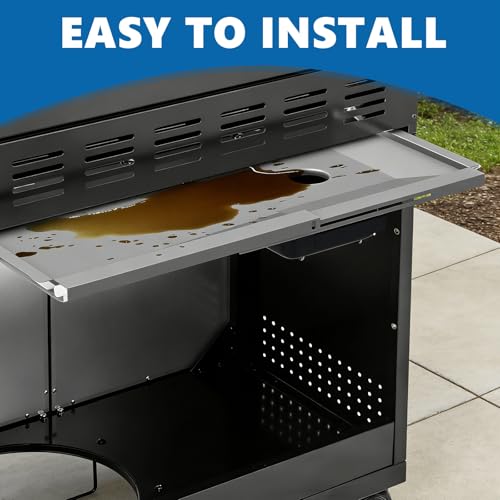 Image of SafBbcue Replacement Grease Tray with Catch Pan for Royal Gourmet GA5401T GA5403B GA5403C, Stainless Drip Pan for Royal Gourmet 5-Burner Propane Gas Grill Replacement Parts