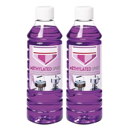 Zopper 2 x Methylated Spirit 500ml Cleaning Liquid Fuel Burners Camping Stoves General Cleaning Stain Cleaner