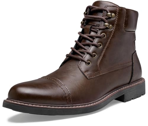 Image of Jousen Men's Motorcycle Combat Dress Boots with Zipper