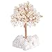 rockcloud Handmade Crystal Money Tree with Rock Crystal Cluster Base, Gemstone Bonsai Tree for Home Office Decor, Rose Quartz&Rock Crystal&Citrine