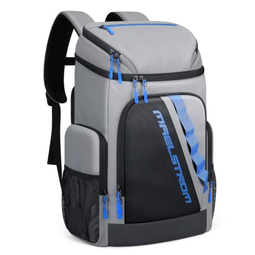 Image of Maelstrom Insulated Cooler Backpack, 36 Can Soft Cooler Ice Chest Bag | Double Compartment, 16H Cold, Leakproof, Bottle Opener, Waterproof, Lightweight, for Beach, Travel, Camping, Picnics, Hiking