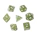 Produktbild Xurgm 7pcs Glitter Polyedrische Würfel,Glitter Polygonal Dungeons und Dragons Würfel Set d4 d6 d8 d10 d12 d20 d% (Grün)